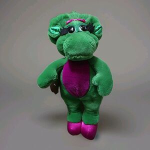 Vintage 1992 Baby Bop Barney the Dinosaur 13” Toy Stuffed Plush Has Stains
